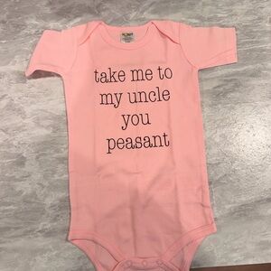 Playful Pink Bodysuit with Fun Text